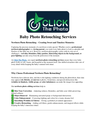Baby Photo Retouching Services