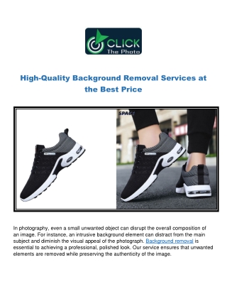 Background Removal Services