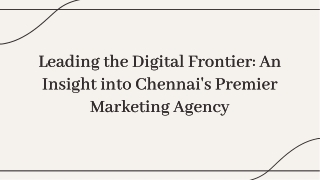 Best Digital Marketing Company of Chennai: Your Growth Partner