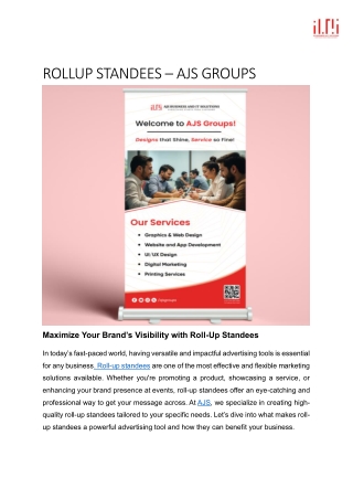 Elevate Your Brand On-The-Go: AJS Groups' Roll-Up Standees
