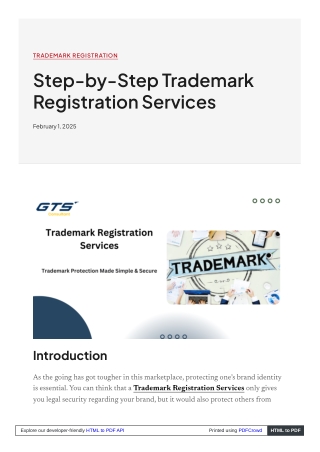 Step-by-Step Trademark Registration Services
