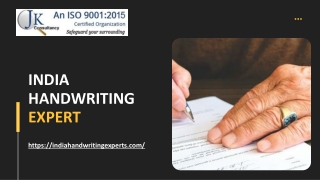 Handwriting Verification Expert – India Handwriting Expert