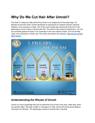 Why Do We Cut Hair After Umrah