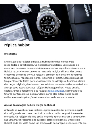 réplica hublot