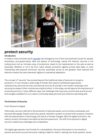 protect security