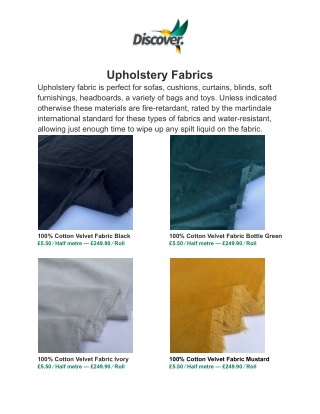 Best Upholstery Fabrics for Every Home & Lifestyle _ Discover Direct
