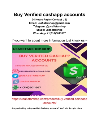 Buy Verified cashapp accounts