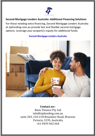 Second Mortgage Lenders Australia: Additional Financing Solutions