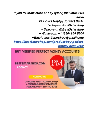 ___Best 0.00033 Sites to Buy Verified Perfect Money Account______