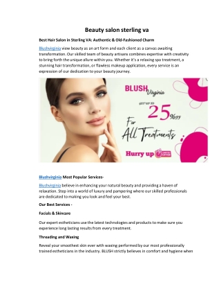 Beauty salon sterling va