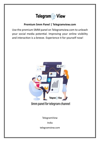 Premium Smm Panel Telegramview.com