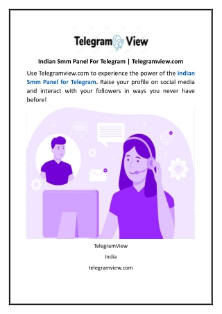 Indian Smm Panel For Telegram Telegramview