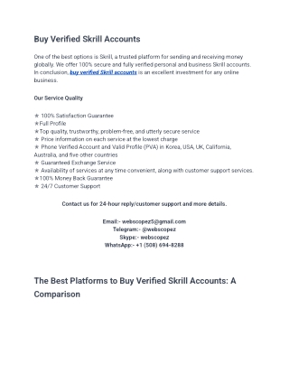 Buy Verified Skrill Accounts