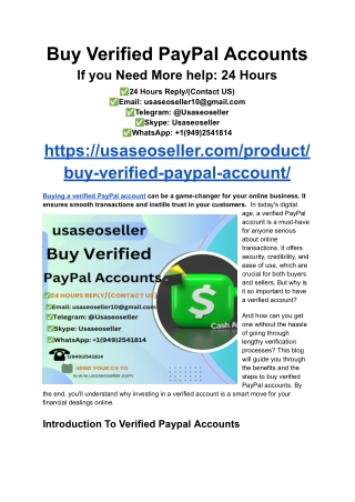 Buy Verified PayPal Accounts