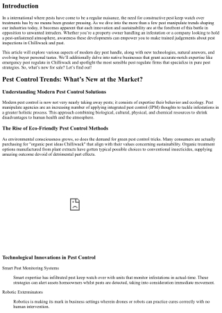 “Pest Control Trends: What’s New at the Market?”