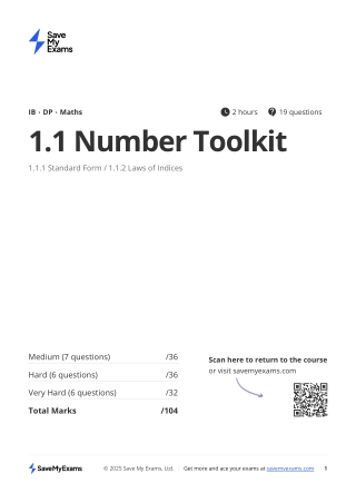 1-1 standard form and indices