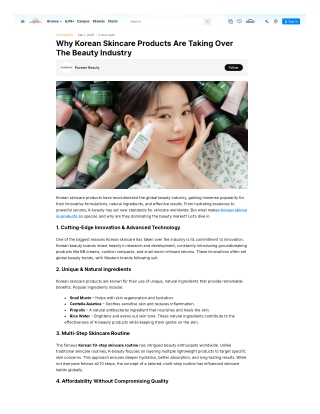 Why Korean Skincare Products Are Taking Over the Beauty Industry