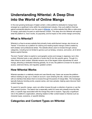 Understanding NHentai_ A Deep Dive into the World of Online Manga
