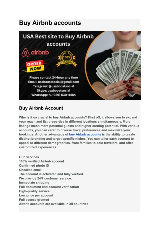 Buy Airbnb accounts