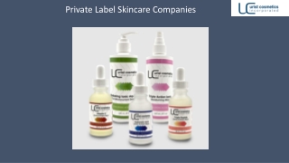 Private Label Skincare Companies