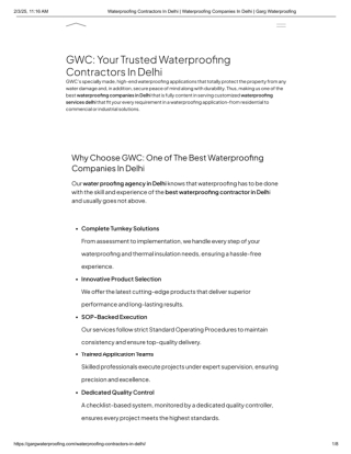 Waterproofing Services Delhi