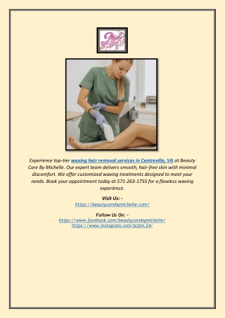 Premium Full Body Waxing in Centreville, VA | Beauty Care By Michelle