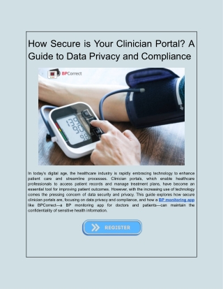 Protecting Patient Data: Ensuring Security & Compliance in Your Clinician Portal