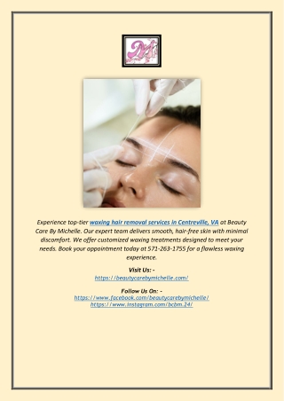 Expert Threading Service in Centreville, VA | Beauty Care By Michelle