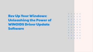 How to Update Drivers Using Winoids Software: A Step-by-Step Guide