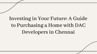 Buy house in Chennai