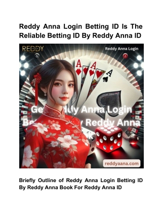 Reddy Anna Login Betting ID Is The Reliable Betting ID By Reddy Anna ID