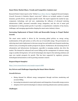 Smart Meter Market trends