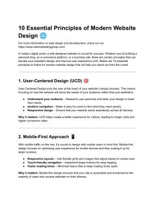 10 Essential Principles of Modern Website Design