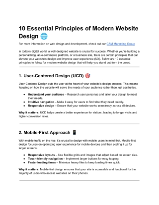 10 Essential Principles of Modern Website Design