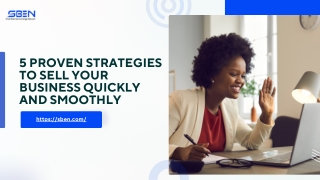 5 Proven Strategies to Sell Your Business Quickly and Smoothly