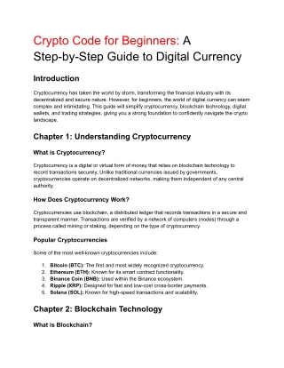 Crypto Code for Beginners
