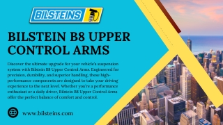 Bilstein B8 Upper Control Arms
