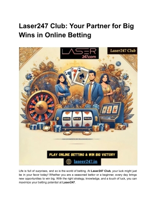 Laser247 Club_ Your Partner for Big Wins in Online Betting