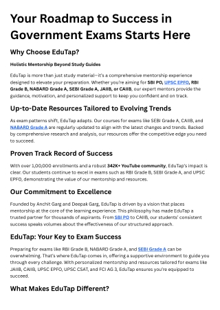 Your Roadmap to Success in Government Exams Starts Here