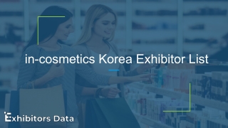 in-cosmetics Korea Exhibitor List