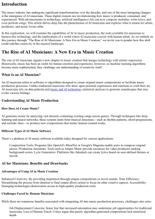 The Rise of AI Musicians: A New Era in Music Creation