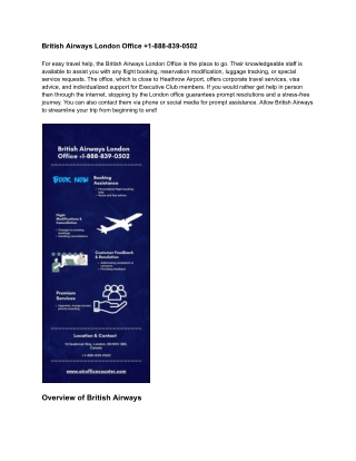 British Airways London Office