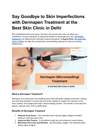 dermapen treatments