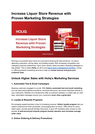 Increase Liquor Store Revenue with Proven Marketing Strategies