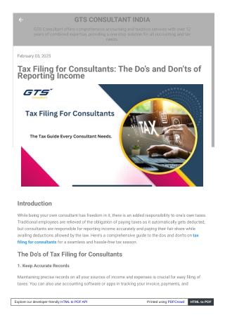 Tax Filing for Consultants: The Do’s and Don’ts of Reporting Income