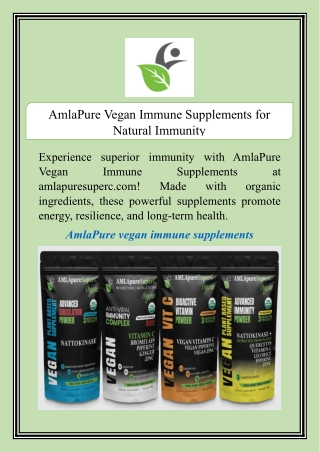 AmlaPure Vegan Immune Supplements for Natural Immunity