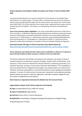 Clinical Laboratory Tests Market: Size & Industry Outlook