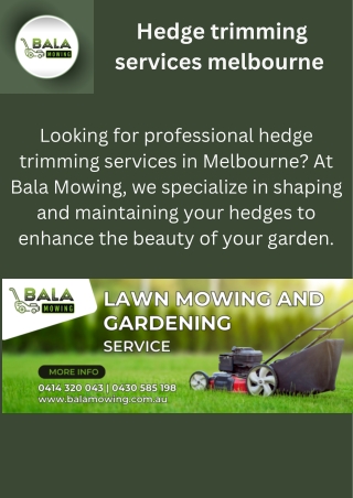 Hedge trimming services melbourne