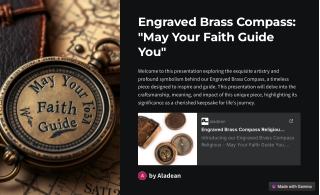 The Engraved Brass Compass - Religious "May Your Faith Guide You"