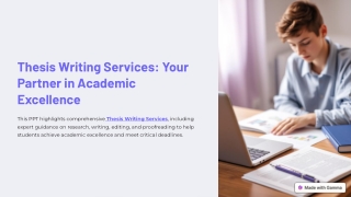 Comprehensive Thesis Writing Services